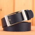 Miniatyrbild 1 av 6: Designer vita bälten män högkvalitativt lädermode lyxigt manligt midjebälte Casual manligt pu läder prickband Ceinture Homme Navy 115CM