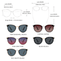 Miniatyrbild 6 av 6: GCV Polarized Lady Solglasögon Cat Eye Mode Solglasögon Lyx Kvinna Kvinnligt Märke Ultralätt Båge Turism Fest Leisu HAWKSBILL BLACK Polarized