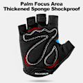 Miniatyrbild 4 av 6: ROCKBROS Half Finger MTB Cykelhandskar Andas landsvägscykelhandskar i nylon Tunna Lätt Slitstark Fingerlös Fitness Vante S202 Grey M