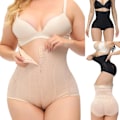 Miniatyrbild 2 av 6: Maximal kontroll gördel kvinnor massiv spets Mesh spänne byxor formknapp hög midja underkläder Shapewear fast band Black XL