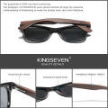 Miniatyrbild 4 av 6: KINGSEVEN Natural Bamboo svärtade solglasögon Polariserade damer för män Eleganta handgjorda träglasögon Oculos Silver Original