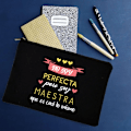 Miniatyrbild 1 av 6: Yo Soy Profesor Cual Es Tu Superpoder Spansk Rese Sminkväska Organizer Presenter Sminkväskor Lärare Canvas Penna Förvaringspåse W01330-TBBK-D
