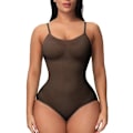 Miniatyrbild 6 av 6: Body med midjeband för kvinnor sömlös kroppsformande sele i ett stycke för dam magveck rumpa lyftande bodysuit elastisk body-fitti Beige XS