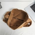 Miniatyrbild 4 av 6: Minimalistisk stil solida axelväskor 100 % bomull Unisex solida crossbody-väskor Canvaspaket Sydkorea Casual Messenger-väskor Green
