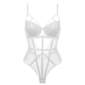 Miniatyrbild 1 av 6: Sexiga underkläder för kvinnor Strappy Body Slimming Underkläder för kvinnor Push up-korsett och Shaper Vadderad med Gather BH Shapewear white S