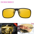 Miniatyrbild 6 av 6: DOHOHDO New Square Polarized Solglasögon För Män Kvinnor Flip Up Clip On Solglasögon Utomhus Förarglasögon Körglasögon Oculos Blue as show