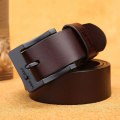 Miniatyrbild 1 av 6: Nytt högkvalitativt lyxmärke äkta läderbälte Herr Svart Pin Spänne Designe Business Bälten Band cinturones para hombre 2022 ABlack buckle Brown 110cm