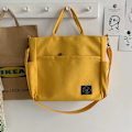 Miniatyrbild 1 av 6: Hylhexyr Dam Retro Stora Väskor Bomulls Canvas Axelväska Mode Crossbody Handväska Dragkedja Casual Tote Multi Pocket Outer Zipper Yellow