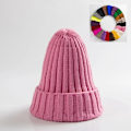Miniatyrbild 1 av 6: Unisex Bomullsblendade Varma Mjuka Stickade Mössor Hip Hop Vintermössor Beanies För Flickor Höstmössor Skullies Beanies pink