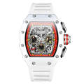 Miniatyrbild 1 av 6: ONOLA Brand Luxury Watch Herr Armbandsur Multifunktion Sport Vattentät Lysande Sport Casual Clock Herr Quartz Watches Herr white red