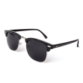 Miniatyrbild 1 av 6: Halvmetall Solglasögon av hög kvalitet Män Kvinnor Märke Designerglasögon Spegel Solglasögon Mode Gafas Oculos De Sol UV400 Classic C1 black silver As the picture