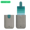 Miniatyrbild 1 av 6: DAX V3 Äkta läder Smal bärbar korthållare ID Kreditskydd Gradient Kvinnor Män Plånbok Case Pengar Väska V2 Gray green