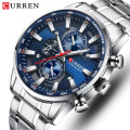 Miniatyrbild 2 av 6: Nya klockor för män Topp lyxmärke CURREN Kvarts watch Sport Vattentät armbandsur Chronograph Date Relogio Masculino S BE Box