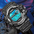 Miniatyrbild 2 av 6: Mode herr LED digital watch Date Sport utomhus elektronisk watch för män Toppmärke Lyx militärklockor relogio masculino Black 3