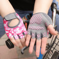 Miniatyrbild 4 av 6: Barnhandskar Halvfinger Utomhussport Barn Cykling Pojkar Flickor Skydd Antisladd Andas tunna vårsommarhandskar Camouflage pink M