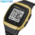 Miniatyrbild 3 av 6: Watch Utomhussport Student Watch Herr Lysande guldfärg Flerfunktionsklocka Retro Square Watch Watch 9023b gold