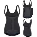 Miniatyrbild 1 av 6: Elasticitet Stickad Dam Magkontroll Shapewear Justerbara remmar Underbyst Korsett Waist trainer Bodysuits Body Shaper M