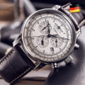 Miniatyrbild 6 av 6: Ny Zeppelin Watch Top Vattentät äkta läder Business Casual Quartz Watch Herr tre ögon multifunktionell kronograf Type 5