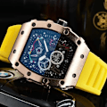 Miniatyrbild 1 av 6: Watch Mode Legering Urboett Toppmärke Lyx Herr Quartz Clock Klassisk Man Sport Kronografklockor Style 3