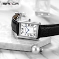 Miniatyrbild 5 av 6: SANDA Ny design romersk skala för kvinnor kvarts Läderrem Modetrend enkel personlighet kreativ watch 30m vattentätt läder minimum size  box2