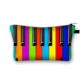 Miniatyrbild 1 av 6: Musiknoter Kosmetikväska Dam Sminkväskor Piano/gitarr Damförvaringsväskor för resor Kvinnliga kosmetiska case shzbpiano08