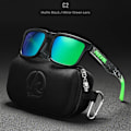 Miniatyrbild 1 av 6: 2022 nya KDEAM Ken Block polariserade solglasögon män fyrkantiga solglasögon reflekterande beläggning Spegellins UV400 märke med case C2 With B2 Case