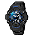 Miniatyrbild 1 av 6: SAMEL Digital Watch Man 2023 New Chronograph Sports Watch For Herr Vattentät 5 Bar Quartz Armbandsur reloj hombre 1912 Black Blue