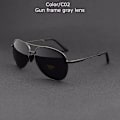 Miniatyrbild 1 av 6: TUZENGYONG 2023 Brand Alloy Herrsolglasögon Polarized UV400 Lens Solglasögon För Herr Pilotglasögon Oculos de sol Hög kvalitet T8013 C02 no box