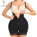 Miniatyrbild 2 av 6: Shapewear Body för kvinnor Slimming Butt Lifter Full Body Shaper Bbl Magkontroll Öppen gren Dragkedja Design Fajas Reductoras Black-Open crotch M