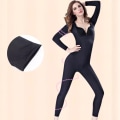 Miniatyrbild 1 av 6: Body Shapewear Dam Spandex Långärmad Dampärmar och Shapers Underbyst Shapers Plus Size Slimming Underkläder Black L