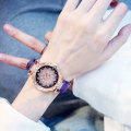 Miniatyrbild 1 av 6: 2020 Damklockor Set Starry Sky Watch Casual Läder Sport Quartz Clock Relogio Feminino Purple Not Box