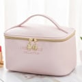 Miniatyrbild 1 av 6: FUDEAM Läder Multifunktion Kvinnor Kosmetikväska Resor Toalettartiklar Förvaring Organisera Handväska Vattentät Kvinnlig Bärbart Makeup case Pink C