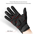Miniatyrbild 6 av 6: ROCKBROS Cykelhandskar Thermal Höst Vinterhandskar Vindtäta SBR Touch Screen Cykelhandskar Fullfinger Stötsäkra Sporthandskar S109-1BGR M