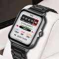 Miniatyrbild 2 av 6: Bluetooth Svara samtal Smart Watch Herr Puls Fitness Tracker Klockor IP67 Vattentät Dam Smartwatch för Android IOS Mesh belt golden