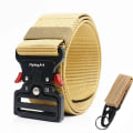Miniatyrbild 1 av 6: Taktiskt nylon för män Army Militärbälte Byxor Metallspänne Canvas Midjeband Man Polis Utomhusträning Midjebälte brett belt with 1 hook(.2362) 125cm(.2362)