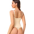 Miniatyrbild 5 av 6: Stringtrosa Shapewear Body Dam Helkroppsformare Overbust Spets Underkläder Body Suit Öppen gren Spets BH Underkläder Remmar Black 4XL