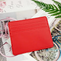 Miniatyrbild 1 av 6: 1 st Nytt mode för män/kvinnor Mini-ID-kort Business Case PU-läder Ultratunt Case Student case red