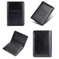 Miniatyrbild 6 av 6: Passhållare RFID-blockerande äkta läder på cover för passväska Multifunktionell reseflygbiljett Läderfodral Case Red