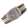 Miniatyrbild 1 av 6: Canvas militärt taktiskt bälte män Hög kvalitet brett metall slät spänne bälte Byxor Tillbehör Ny unisex utomhusträningsbälte Striped belt 110cm