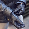 Miniatyrbild 5 av 6: Äkta Läder Motorcykelhandskar Herr Hög Kvalitet Getläder Atv Mx Motocrosshandskar Racing Ventilerande Pekskärm Guantes M