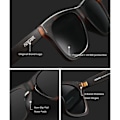 Miniatyrbild 5 av 6: KDEAM 2021 New Square Polarized Solglasögon Herr Multi Color Coating Solglasögon Alla svarta nyanser Dragkedja ingår Kat.3 CE C7 Zipper Box
