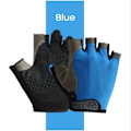 Miniatyrbild 1 av 6: Halvfinger Cykelhandskar Andas Cykelhandskar Andas Män Kvinnor Half Finger Handskar Cykel Sporthandskar Blue M