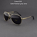 Miniatyrbild 1 av 6: TUZENGYONG 2023 Brand Alloy Herrsolglasögon Polarized UV400 Lens Solglasögon För Herr Pilotglasögon Oculos de sol Hög kvalitet T8013 C03 no box