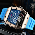 Miniatyrbild 1 av 6: Watch Mode Legering Urboett Toppmärke Lyx Herr Quartz Clock Klassisk Man Sport Kronografklockor Style 6