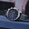 Miniatyrbild 5 av 6: 2022 Nya BENYAR Läder Herr Kvarts Armbandsur Lyxmärke 100M Vattentät Watch Militär Sport Watch för Herr Gold white