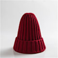 Miniatyrbild 1 av 6: Unisex Bomullsblendade Varma Mjuka Stickade Mössor Hip Hop Vintermössor Beanies För Flickor Höstmössor Skullies Beanies wine red