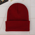 Miniatyrbild 1 av 6: Mössa Vinter för Kvinnor Män Pojkar Flickor Virkad Skullies Hatt Enfärgad Unisex Höststickad Mössa Cap Vilda Tillbehör wine red Head 45-60cm