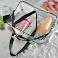 Miniatyrbild 5 av 6: Klar Transparent plast PVC Resesmink Kosmetisk Toalett Blixtlåsväska Mode Vattentät Organizer Väska 1 St A 18cm 4cm 14cm