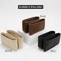 Miniatyrbild 3 av 6: TINBERON Fit For Messenger Bag Inner Bag Förvaring Kosmetisk Bärbar Reseinsats Organizer Stor kapacitet Filt Sminkväska foder Apricot