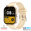 Miniatyrbild 1 av 6: Smart Watch Herr Dam Fitness Bluetooth Call Connected Klockor Vattentät Man Smartwatch För Android IOS Reloje Inteligente Yellow
